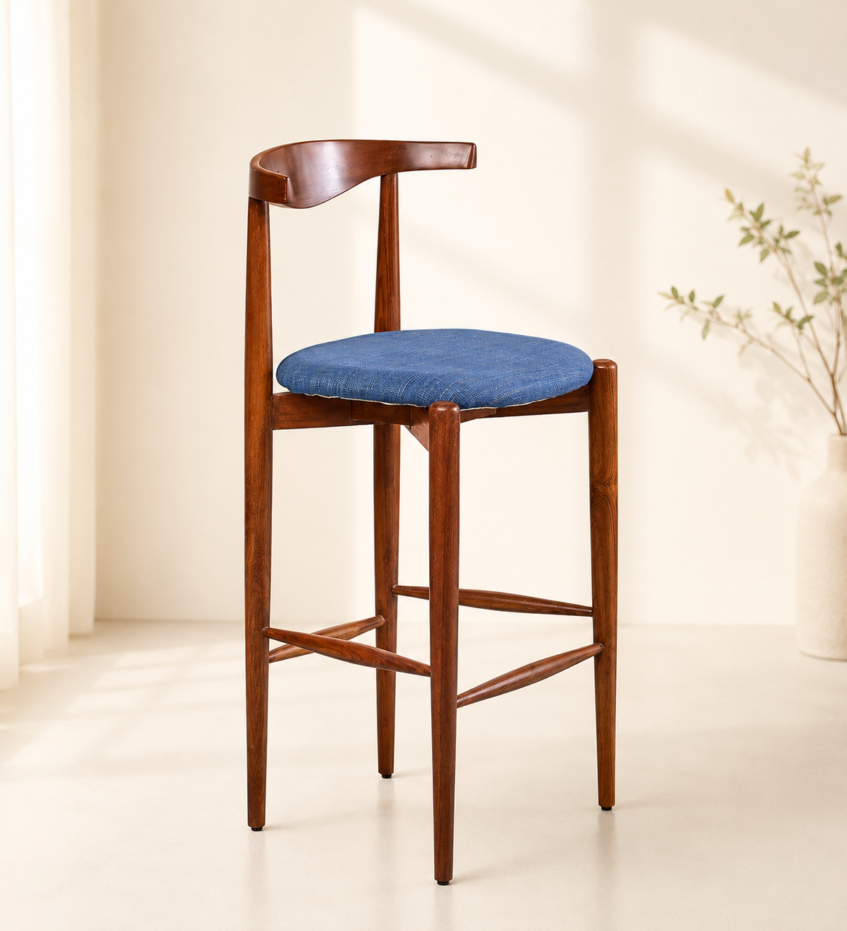 Vlvara-Wooden-Bar-Stools-in-Warm-Teak-Finish-Set-of-2-classic-wood-1.png Vlvara Wooden Bar Stools in Warm Teak Finish (Set of 2) - Image 1